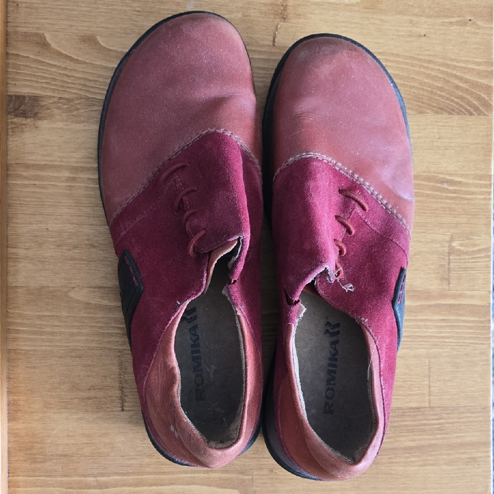 Romika Suede And Leather Slip-On Loafers